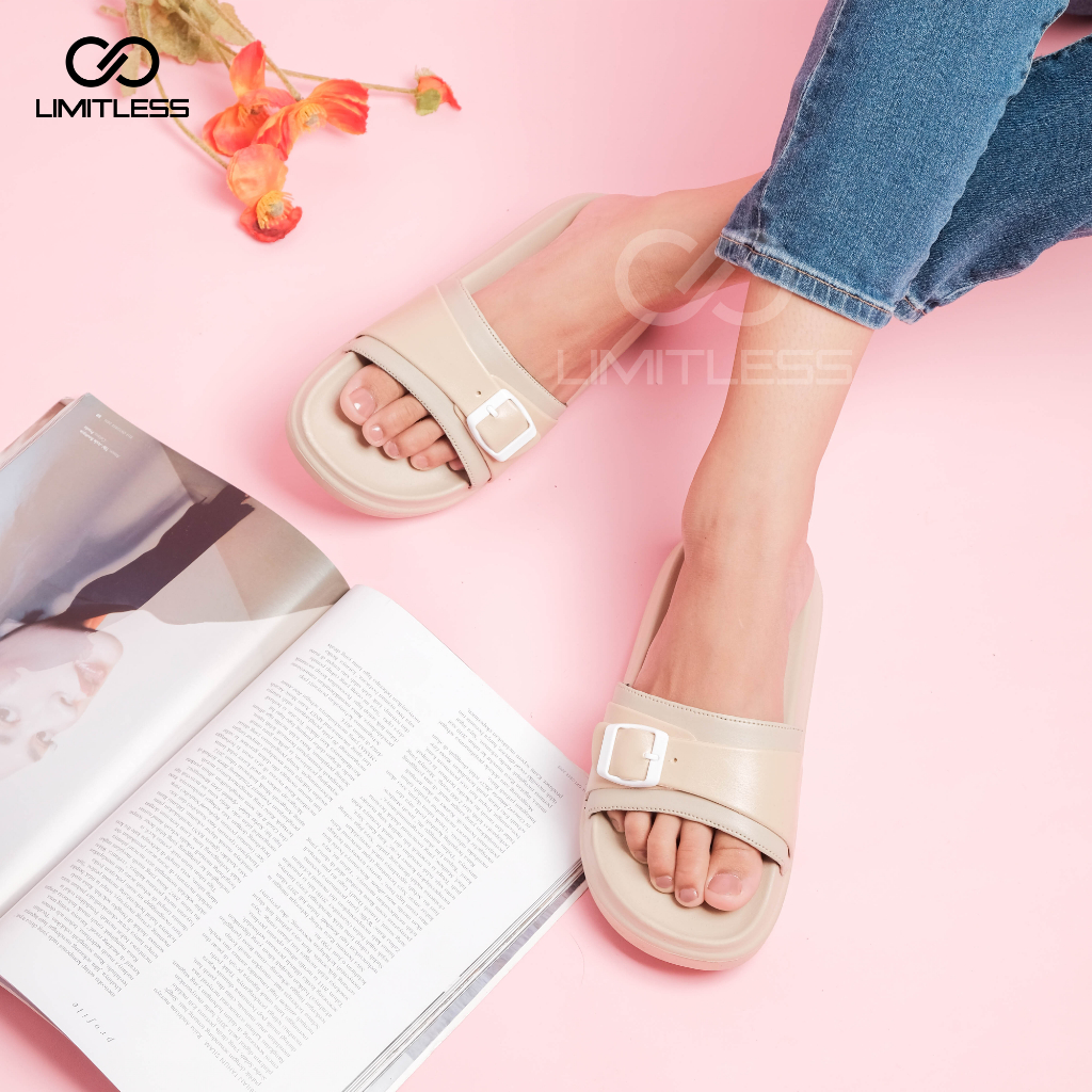 Sendal Slop Wanita Sol Tebal 5 Cm RUBY Korean Style Sendal Wanita Terbaru 2023 Sandal Wedges Selop Rumah Cewek
