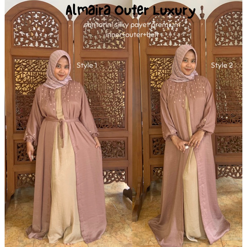 Almaira Outer Oneset/Dress Idul Adha/ Dress Lebaran/ Outfit lebaran/ gamis lebaran/ gamis idul adha/