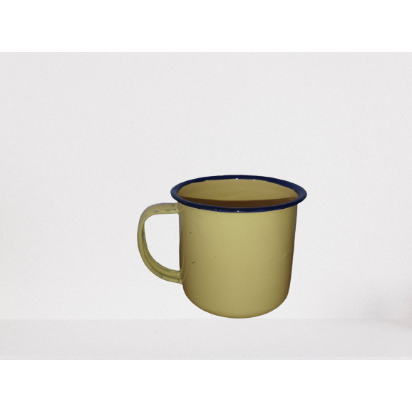 Cangkir Mug Enamel Seng Jadul Polos 6cm