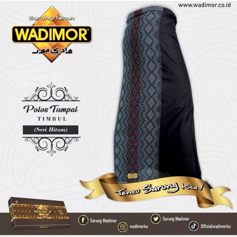 Sarung WADIMOR Polos TUMPAL TIMBUL Hitam