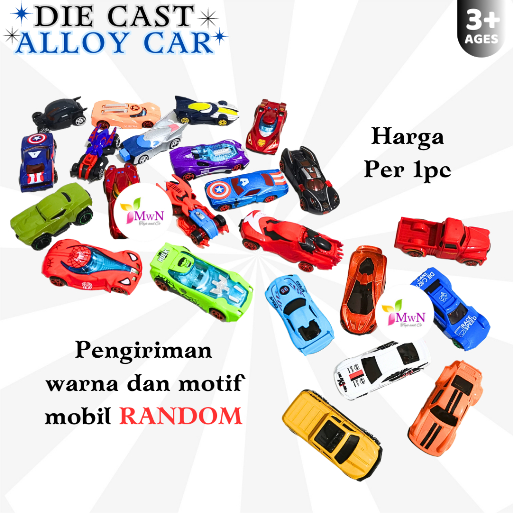 MWN Mainan DieCast Alloy Car Mobil Satuan