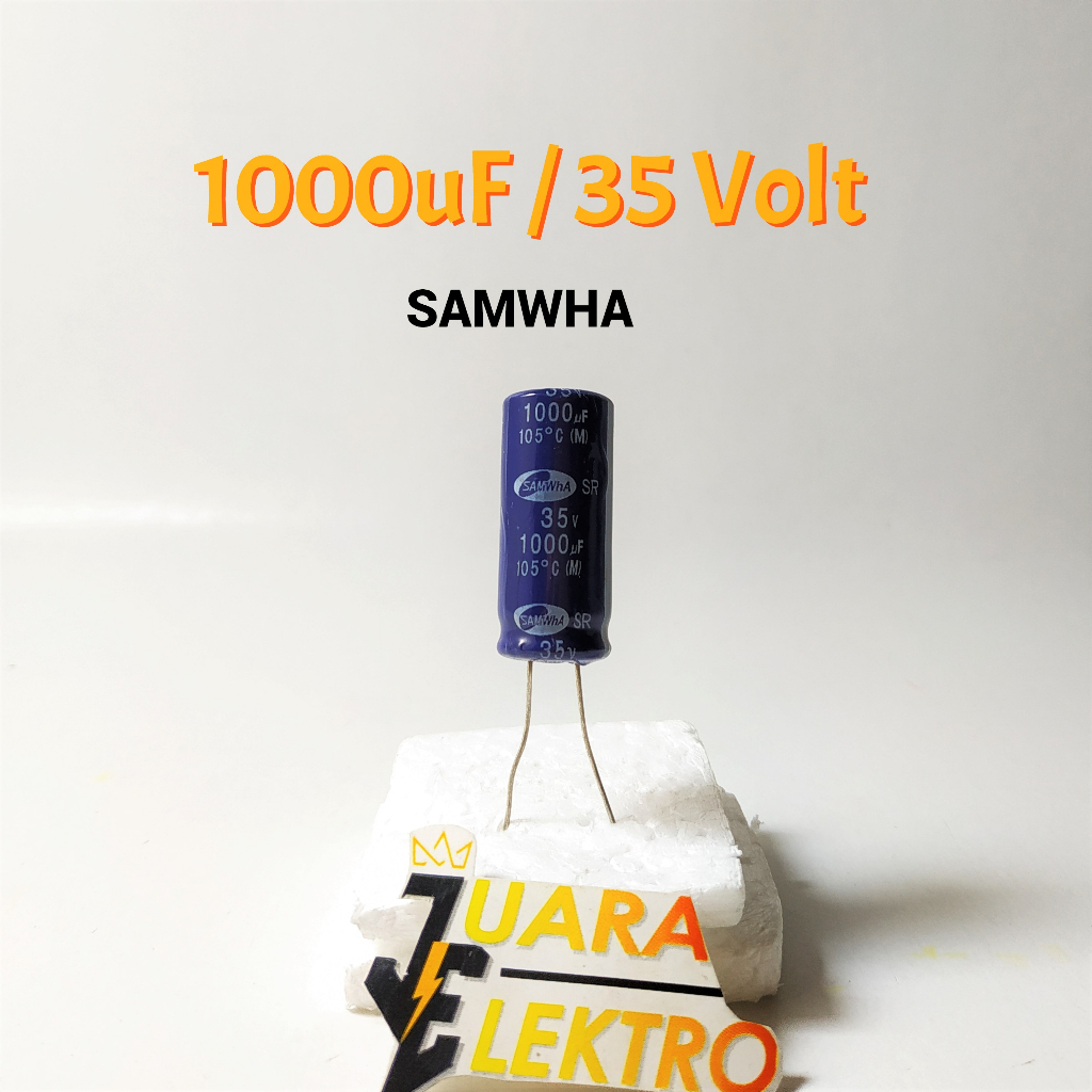 SAMWHA KAPASITOR ELCO 1000uF / 35V (1 Pcs) | Capasitor Elko 1000 uF/35 Volt