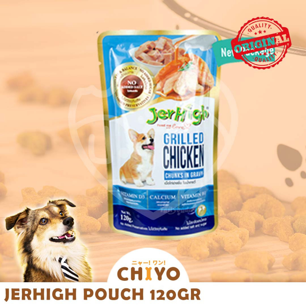 JERHIGH POUCH 120GR - MAKANAN BASAH ANJING