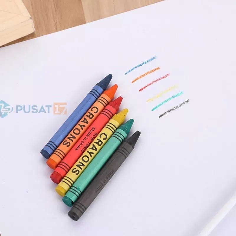 CRAYON 24 WARNA IMPORT | Krayon Menggambar Anak Murah | Kerayon isi 24warna | Pensil Warna Anak2 Set lengkap | Cerayon gambar melukis mewarna mewarnai art set | pencil color pensil berwarna sekolah anak TK SD SMP PG playgroup