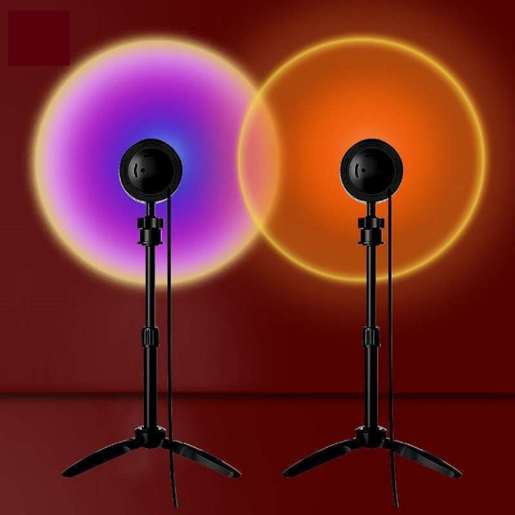 Lampu Sunset Atmosphere LED Proyektor Motif Matahari Terbenam Lampu