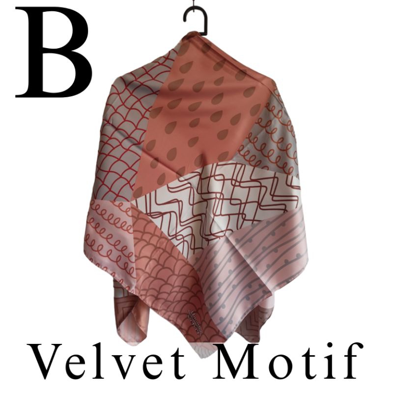 HIJAB / JILBAB/ SCARF UMAMA VELVET MOTIF B | Oleh - oleh haji dan umroh