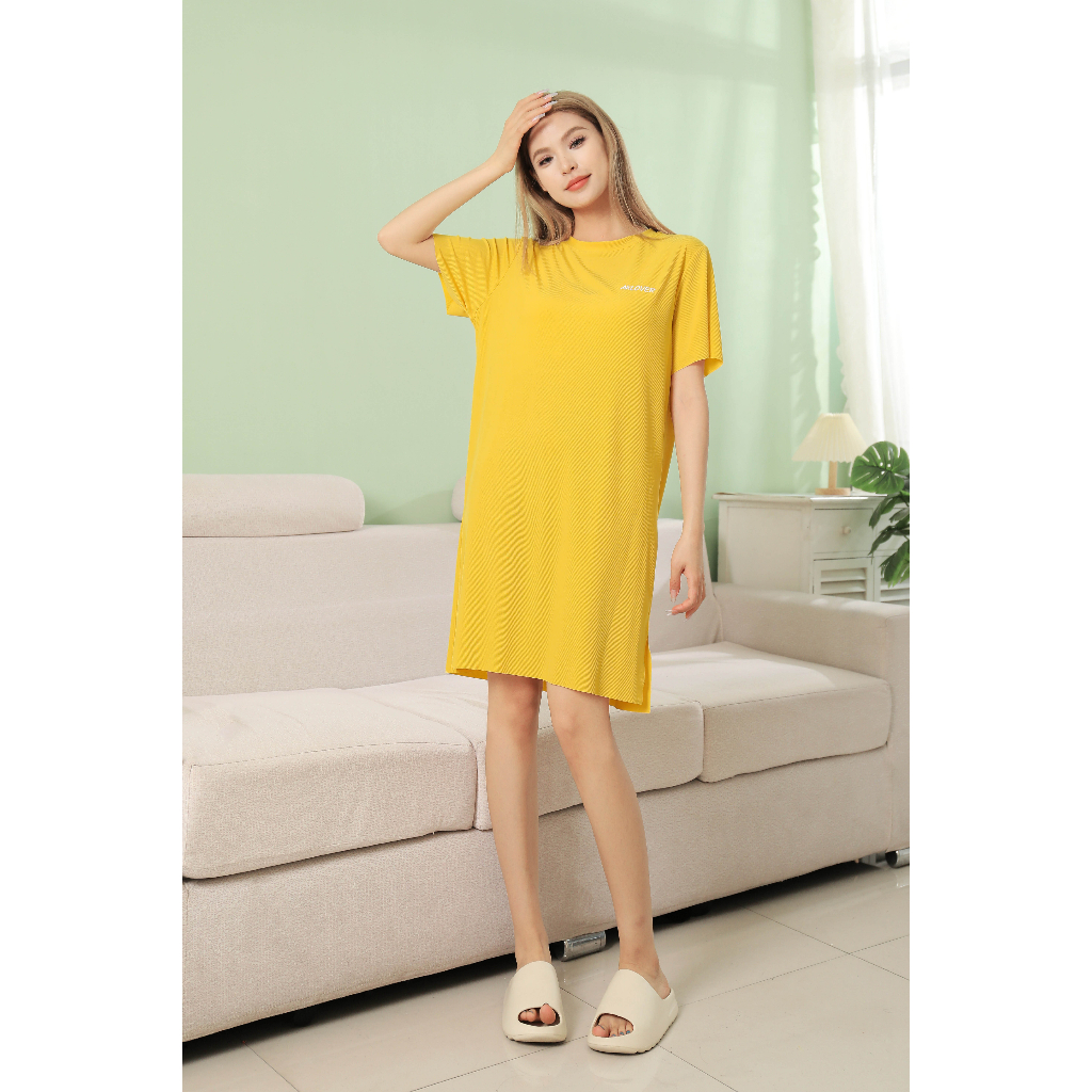 UNINICE COD Daster Kaos Wanita Baju Tidur Rumah Yang Sejuk dan Lembut Terbuat Dari Sutra ES