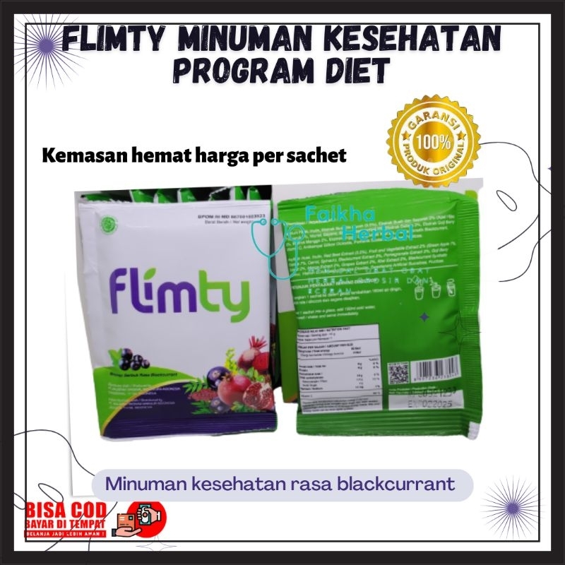 

Flimty Sachet Fiber Pelangsing Alami Detoks Minuman pelancar Bab