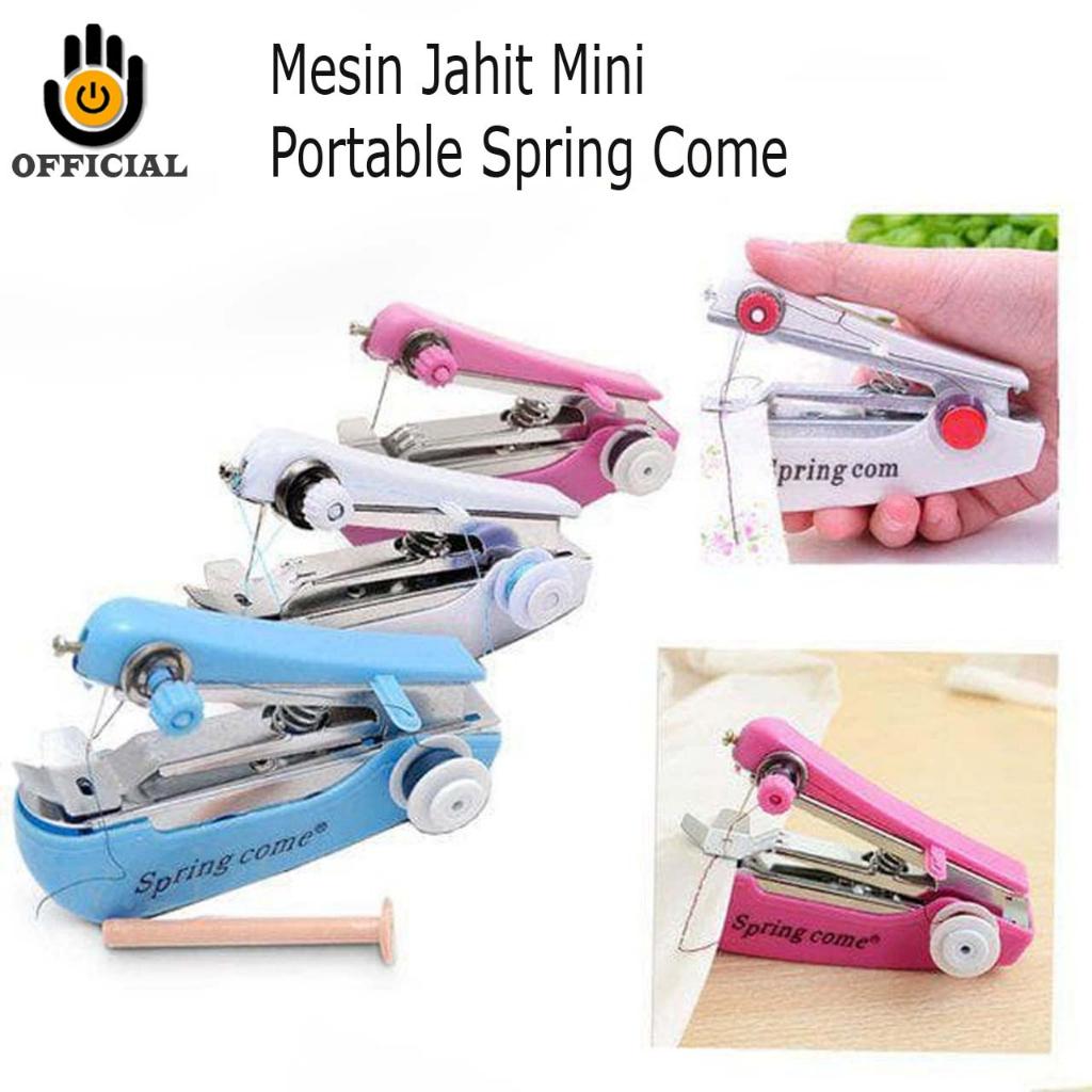 Alat Mesin Jahit Mini Tangan Manual Spring Come Mini Portable Sewing Kit Stapless Household machines