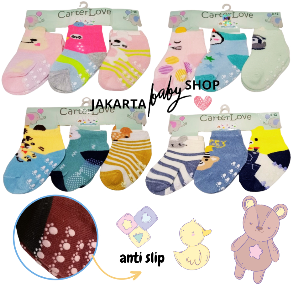 KAOS KAKI BAYI 3D 0-12 BULAN CARTER LOVE 385401