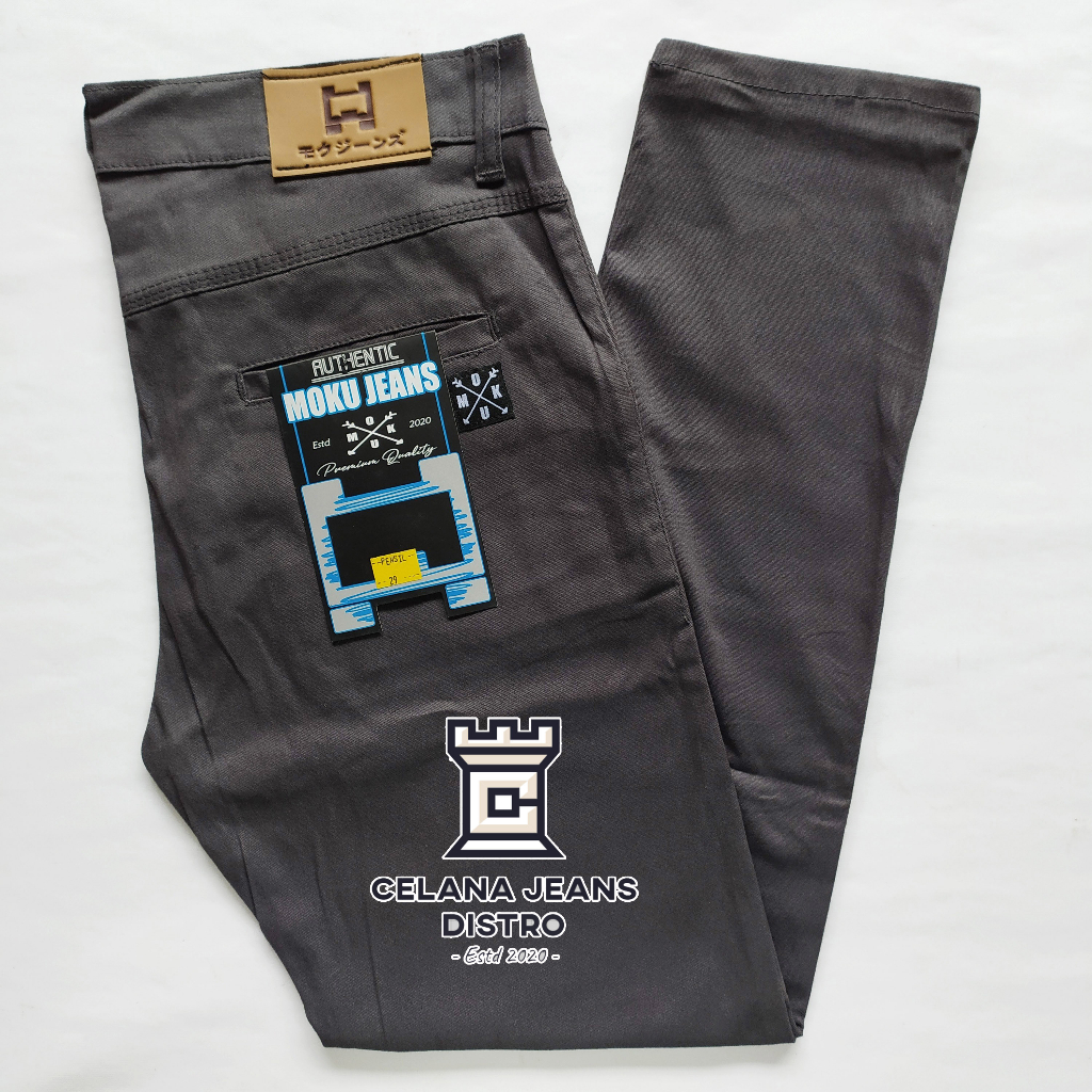 Celana Chino Panjang Pria Hitam Distro Moku