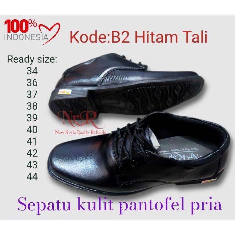 Sepatu Pantofel Pria Kulit/Sepatu Vantofel Kerja Hitam Formal Dinas Resmi/Sepatu Pantofel Anak/Sepatu sekolah kantor Pria ukuran 33 34 36 37 38 39 40 41 42 43 44