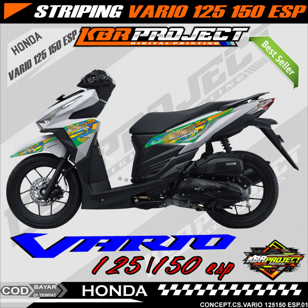 VARIO 125 150 ESP STIKER SRTIPING MOTOR KEREN STIKER LIS VARIASI VARIO 125 150 ESP STIKER MOTOR HOND
