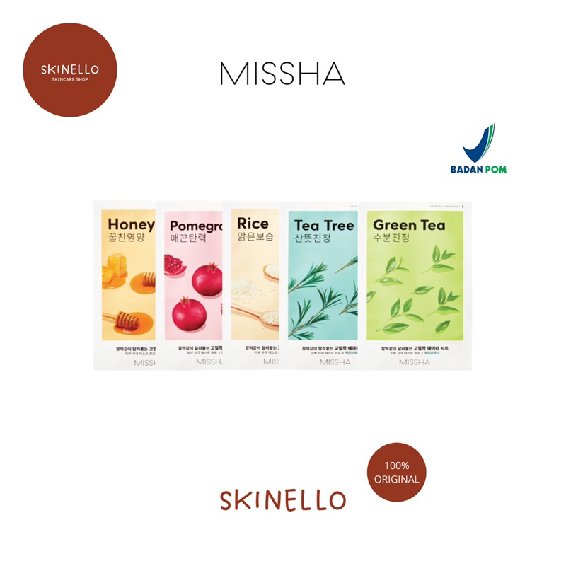 MISSHA Airy Fit Sheet Mask | BPOM | Sheet Mask | Masker Wajah