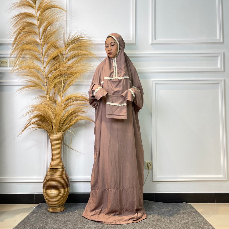 (free tasbih digital) MUKENA HADRAMAUT TERUSAN/LAJURAN RAYON SUPER JUMBO