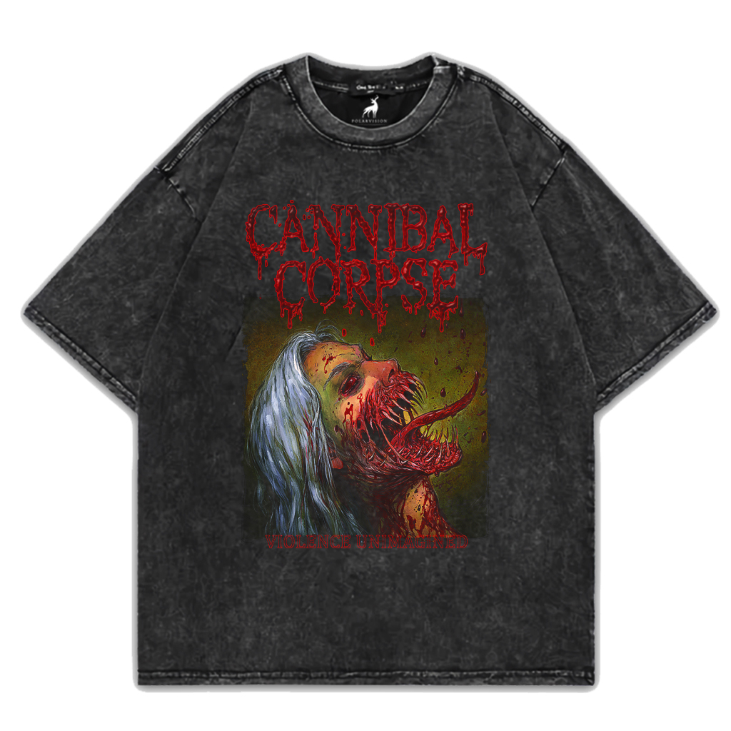 PolarVision T-shirt Metal Band Cannibal Corpse Washed Oversize