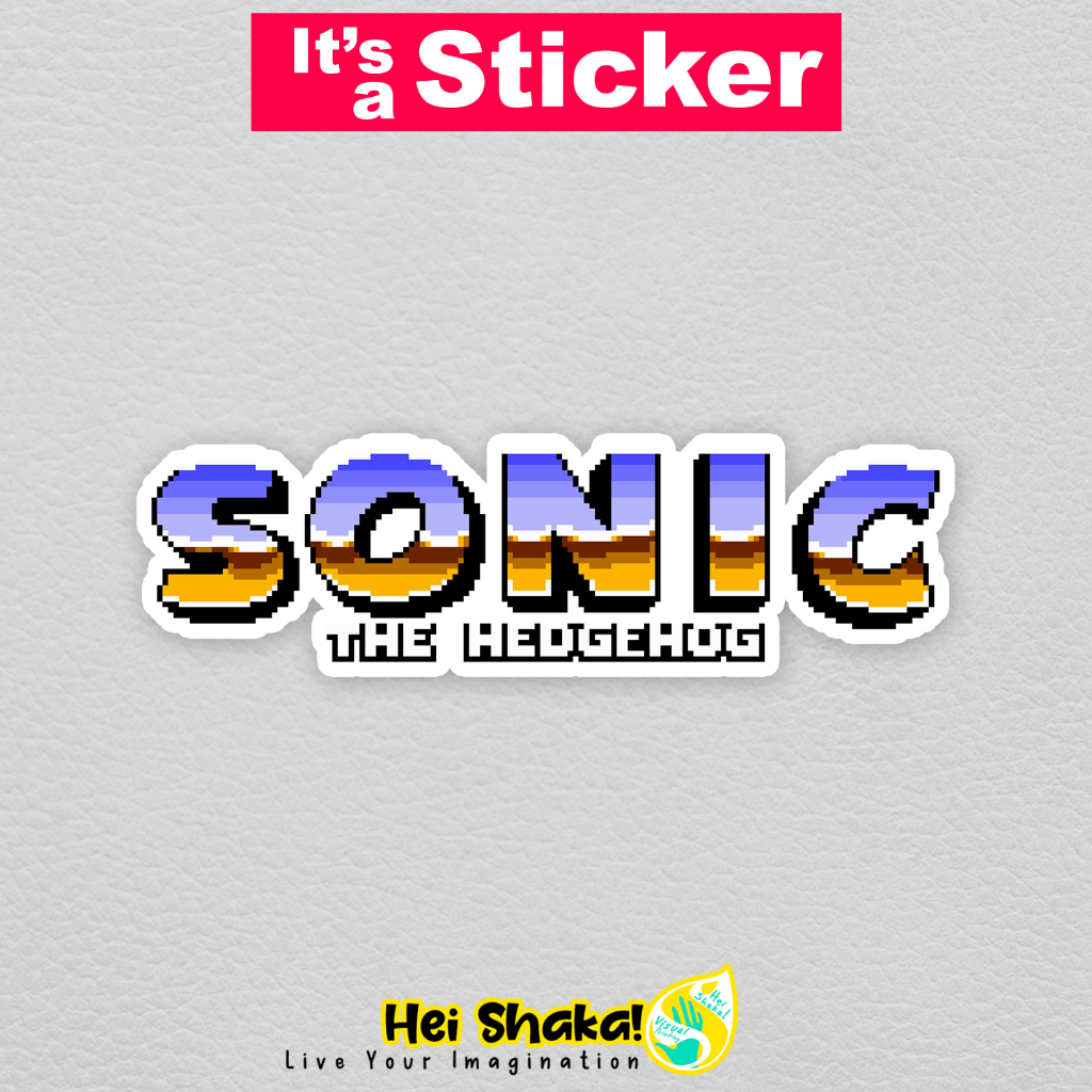 

Heishaka Stiker Sonic The Hedgehog Retro Classic Logo Sticker Gamer Gaming Vinyl Anti Air