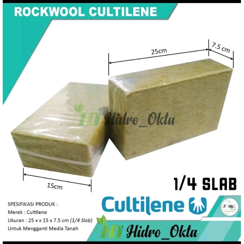 media tanam hidroponik - rockwool cultilene - 1/4 slab