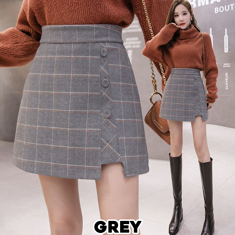 KARAKOREA 827 Minju Skirt/Rok Mini/Autumn Skirt/Rok Pendek/Rok korea/Rok Autumn//Rok Winter/Rok Korea Skirt