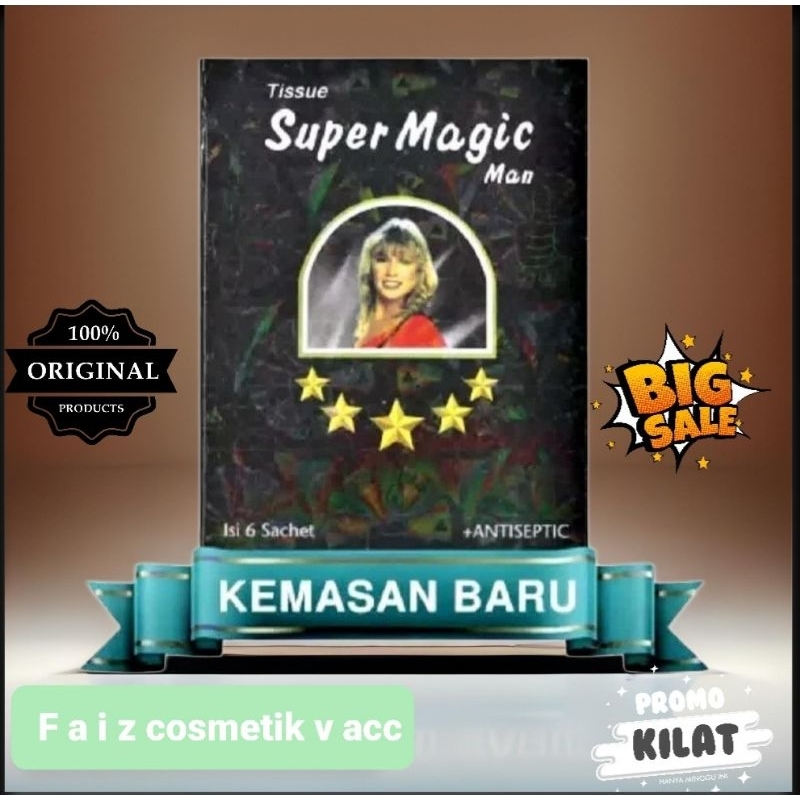 Tisu Magic Man Premium Original Tissue Super Megic Power Tissu