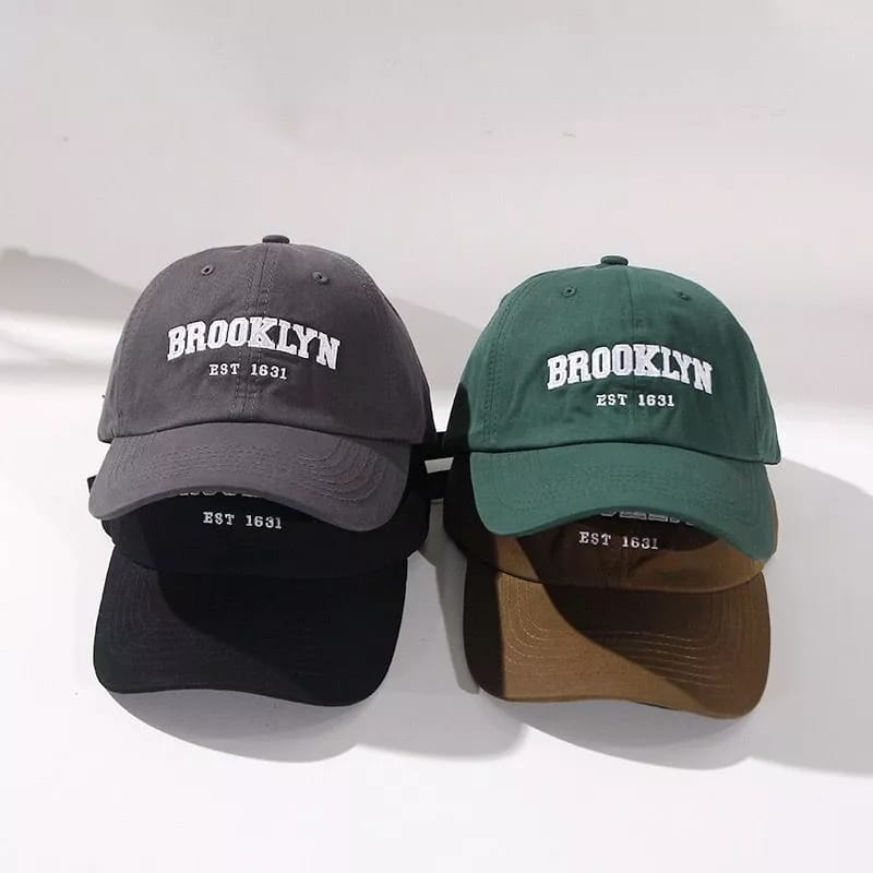 Topi Baseball Pria Wanita Bordir BROKLYN EST 1631 Topi Distro Terbaru Caps Unisex Terlaris Bahan Catton Drill Real Pict