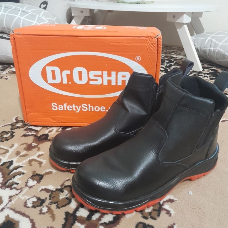 sepatu safety dr osha dr.osha major zip ankle boot 9213
