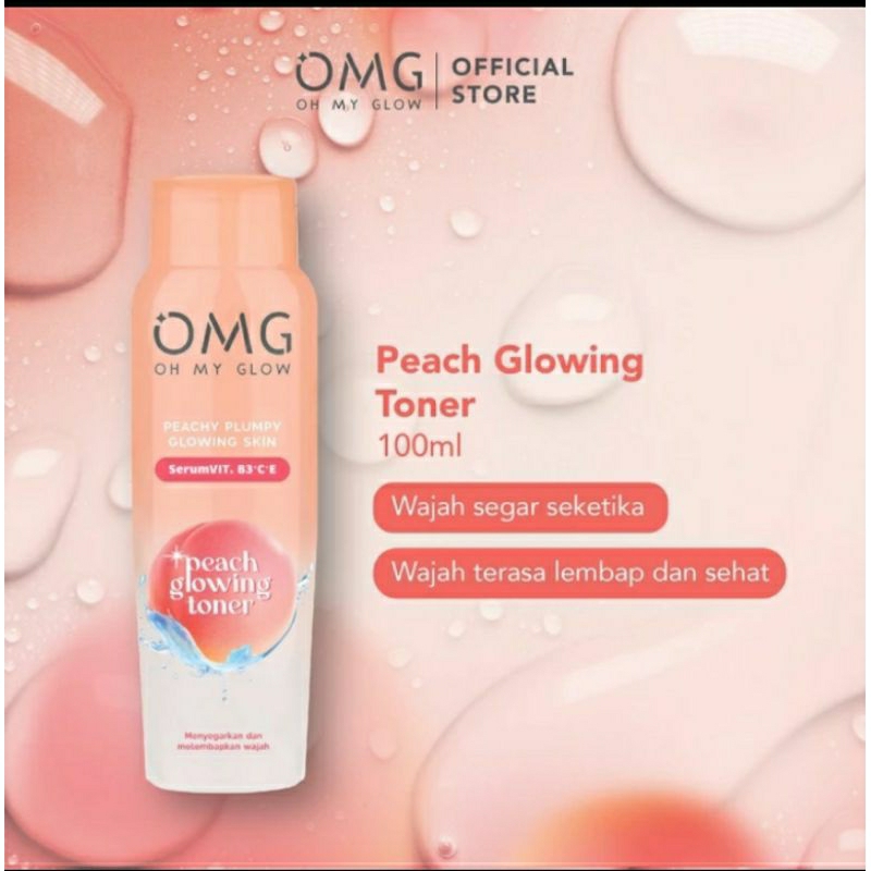 [BPOM] OMG OH MY GLOW Peach glowing toner 100ml |toner omg| |toner| |omg toner| |toner pembersih| |toner omg|