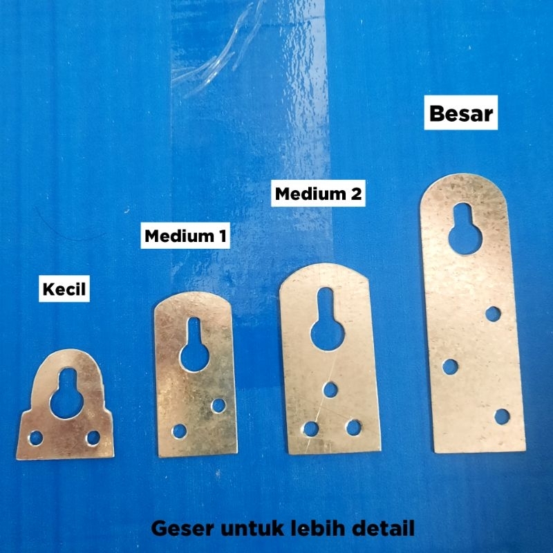 Plat gantungan papan tulis, plat gantungan cermin, plat gantungan pigura, plat gantungan bingkai, pl