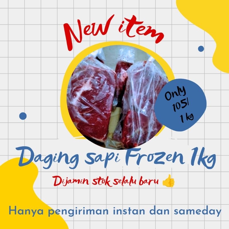 

DAGING RENDANG/SEMUR FROZEN MURAH DAN FRESH HALLAL 1KG