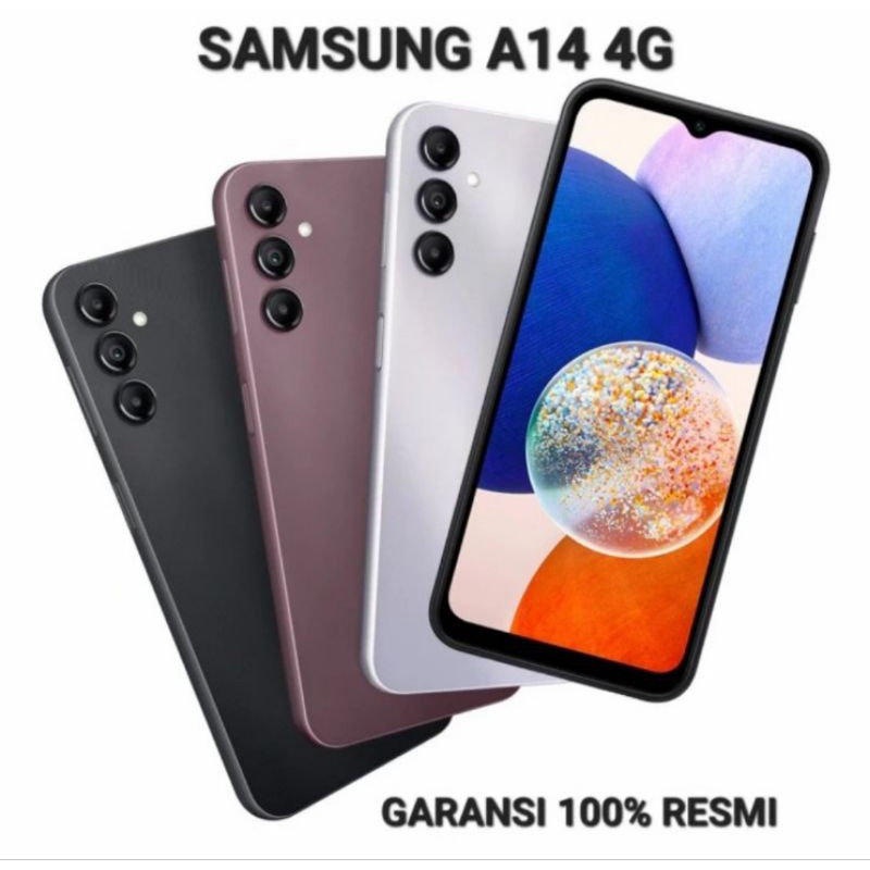 Samsung A14 4G ram 4/128 gb ram 6/128 gb garansi resmi samsung 1 tahun
