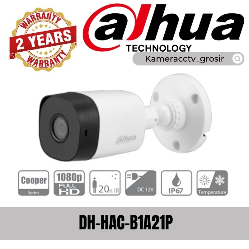 CAMERA CCTV DAHUA COOPER 2MP DH-HAC-B1A21P