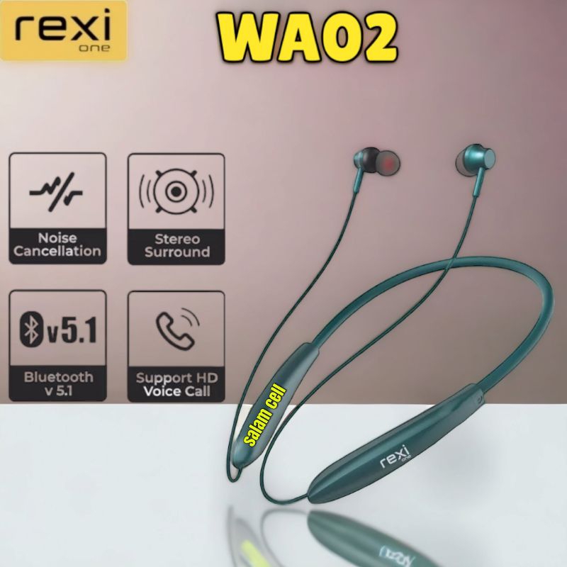 Headset Bluetooth REXI WA02 Original Garansi Resmi