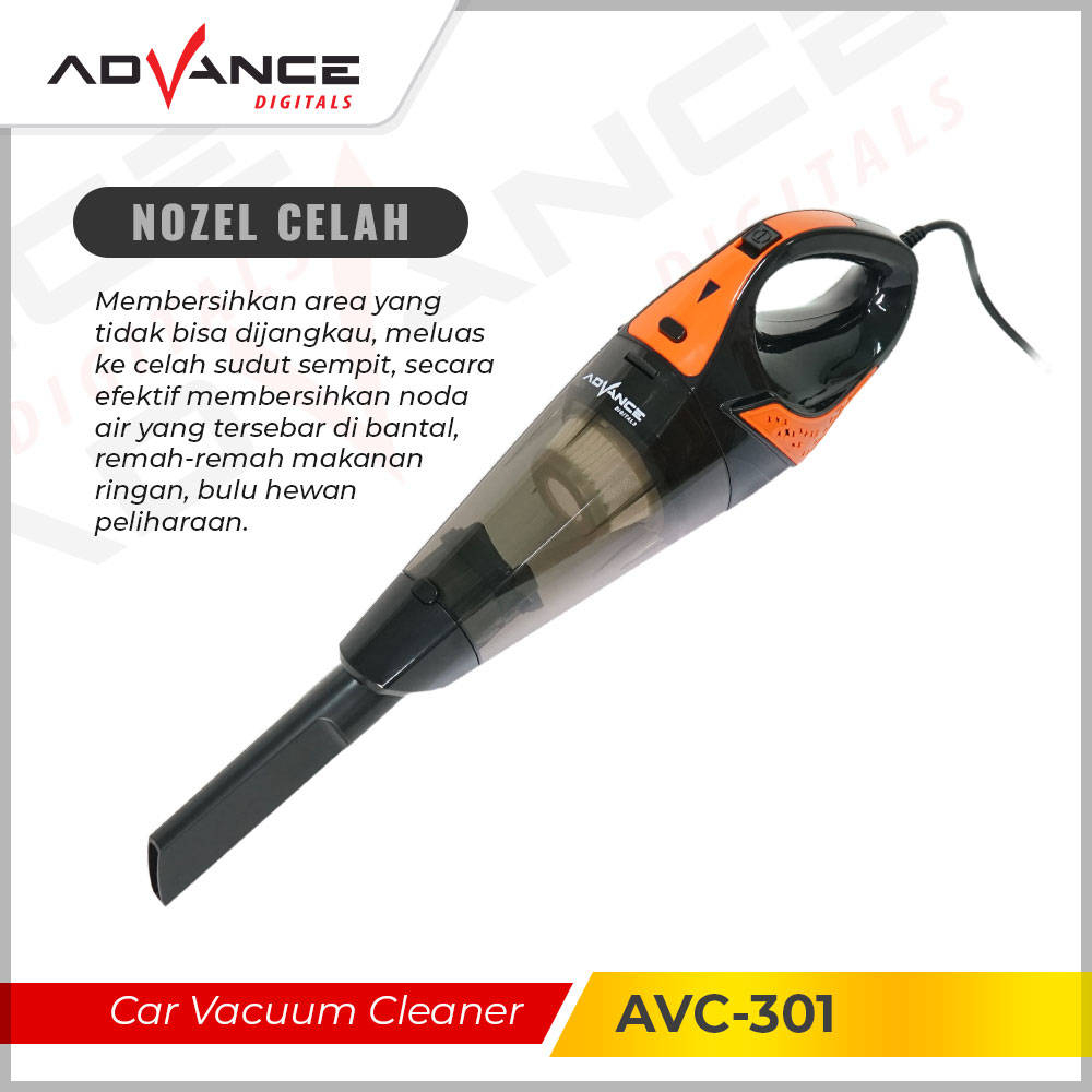 【Garansi 1 Tahun】Advance AVC-301 Vacuum Cleaner Portable Mini 3 in 1 Penyedot Debu Wireless / Pembersih Mobil