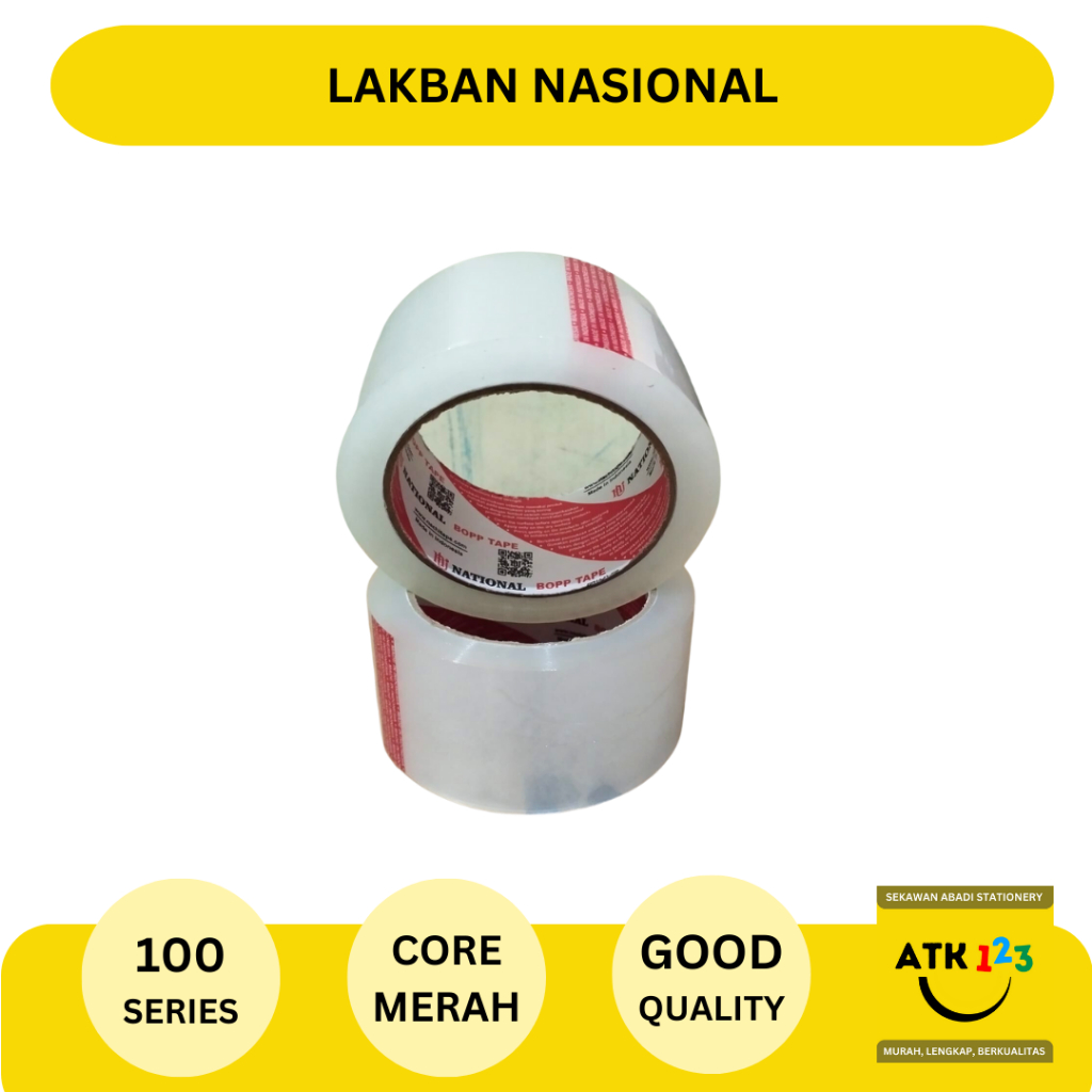 OPP Tape / Isolasi Plakban / Lakban Bening Rainbow 48mm x 100 yards