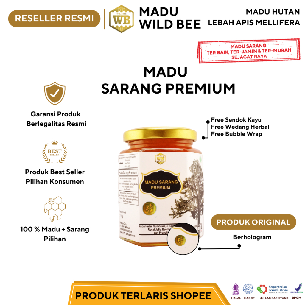 

Madu Sarang Premium / Madu Apis Dorsata + Sarang Apis Melifera GARANSI 100% ASLI