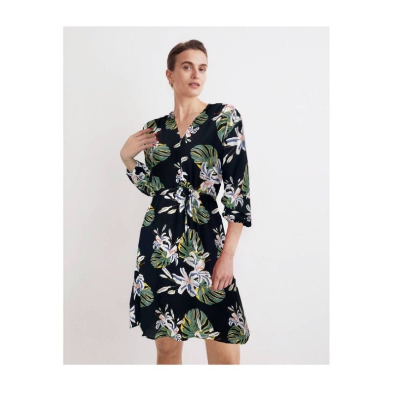 Alfani print leaf midi dres