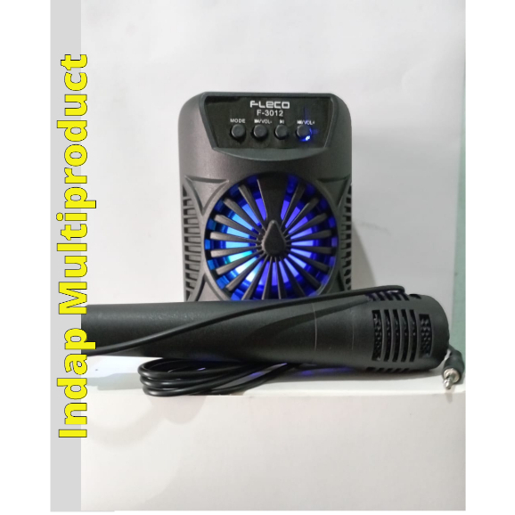 Speaker Bluetooth Portable Fleco F-3012 Gratis Microphone karaoke