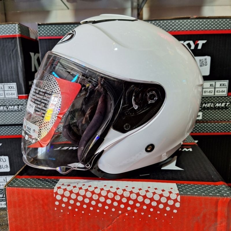 Helm Kyt Kyoto Solid Putih