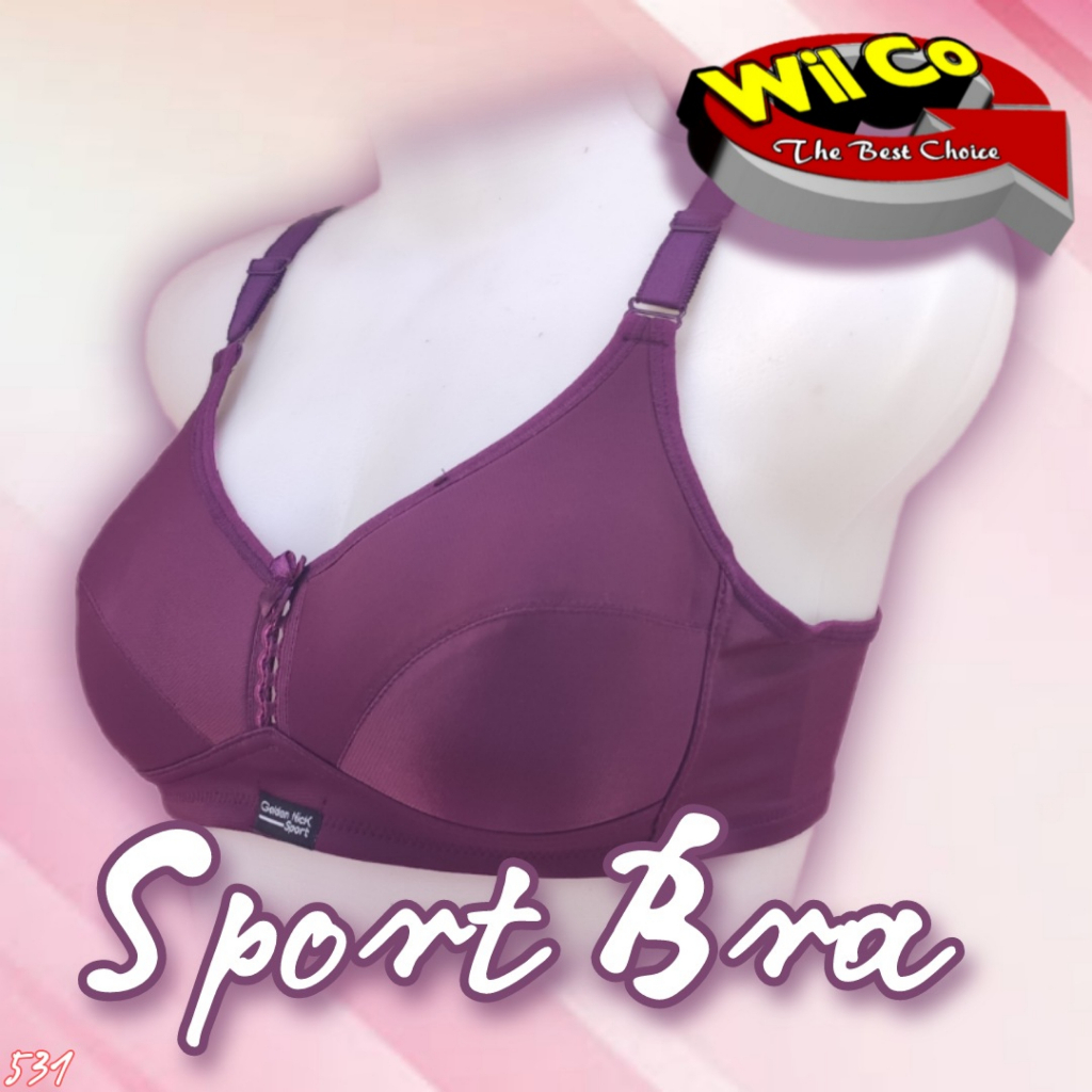 K531 - BRA/BH SPORT WANITA GOLDEN NICK TANPA KAWAT DUA PENGAIT