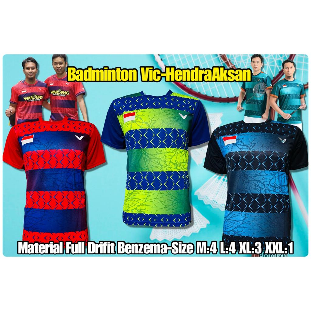 Baju Badminton / Kaos Badminton / Baju Bulutangkis / Kaos Bulutangkis / Atasan Badminton / Jersey Ba