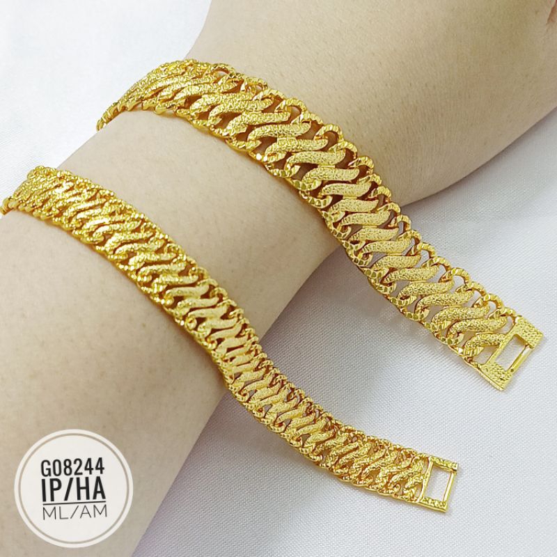 Gelang fashion Lipan warna 24k G08244