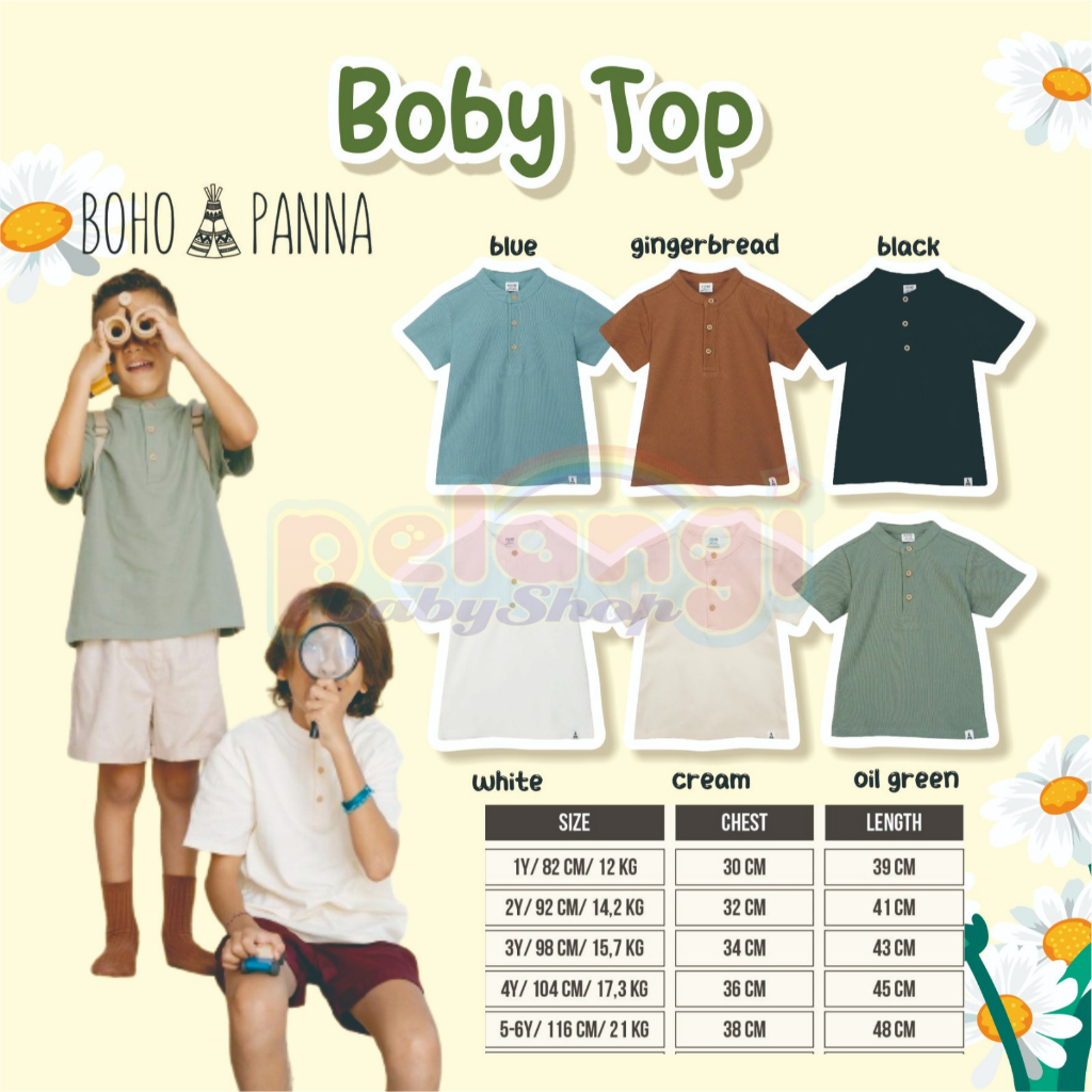 BOHOPANNA | BOHO | BOHO PANNA |  BOBBY TOP | ATASAN ANAK LAKI-LAKI