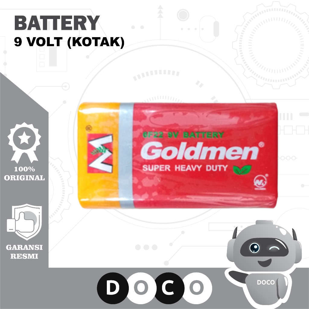 Battery kotak 9V Batu Baterai Batrai Batre 9 V Volt 9Volt