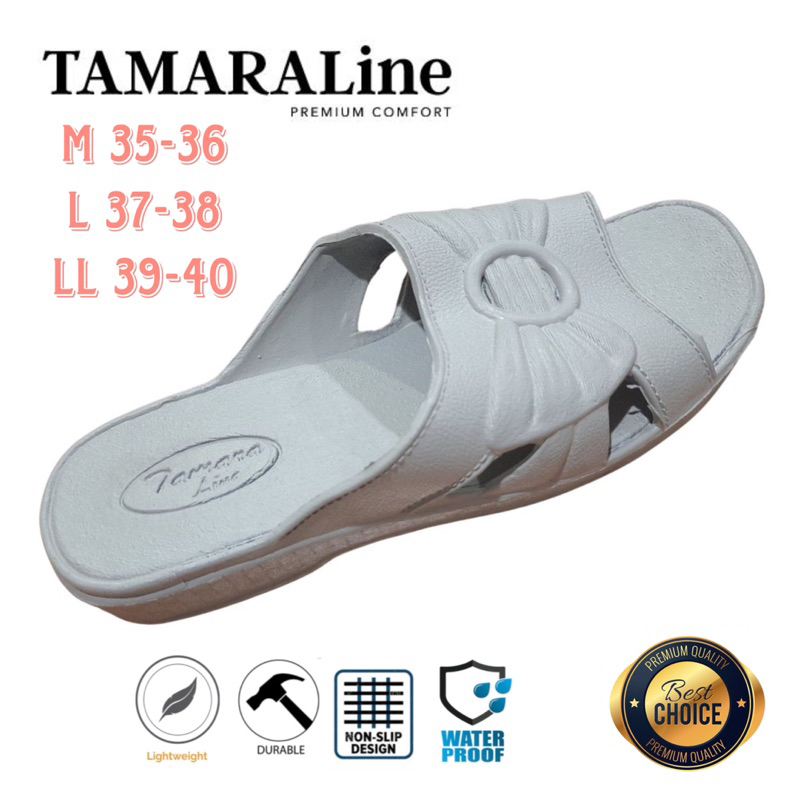 Sandal Selop Slide Slip on Karet Wanita Dewasa / Remaja - TAMARALINE 102 / Bahan Premium Lentur Empuk Ringan Kuat Anti Slip Anti Air / Model Sandal Casual Santai Rumah Hotel Outdoor Kamar Mandi Kondangan Murah Original