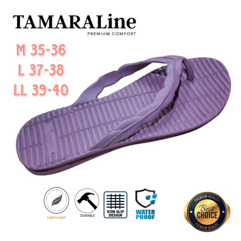 Sandal Jepit Karet Wanita Dewasa / Remaja - TAMARALINE 159 / Bahan Premium Lentur Empuk Ringan Kuat Anti Slip Anti Air / Model Sandal Casual Santai Rumah Hotel Outdoor Kamar Mandi Murah Original