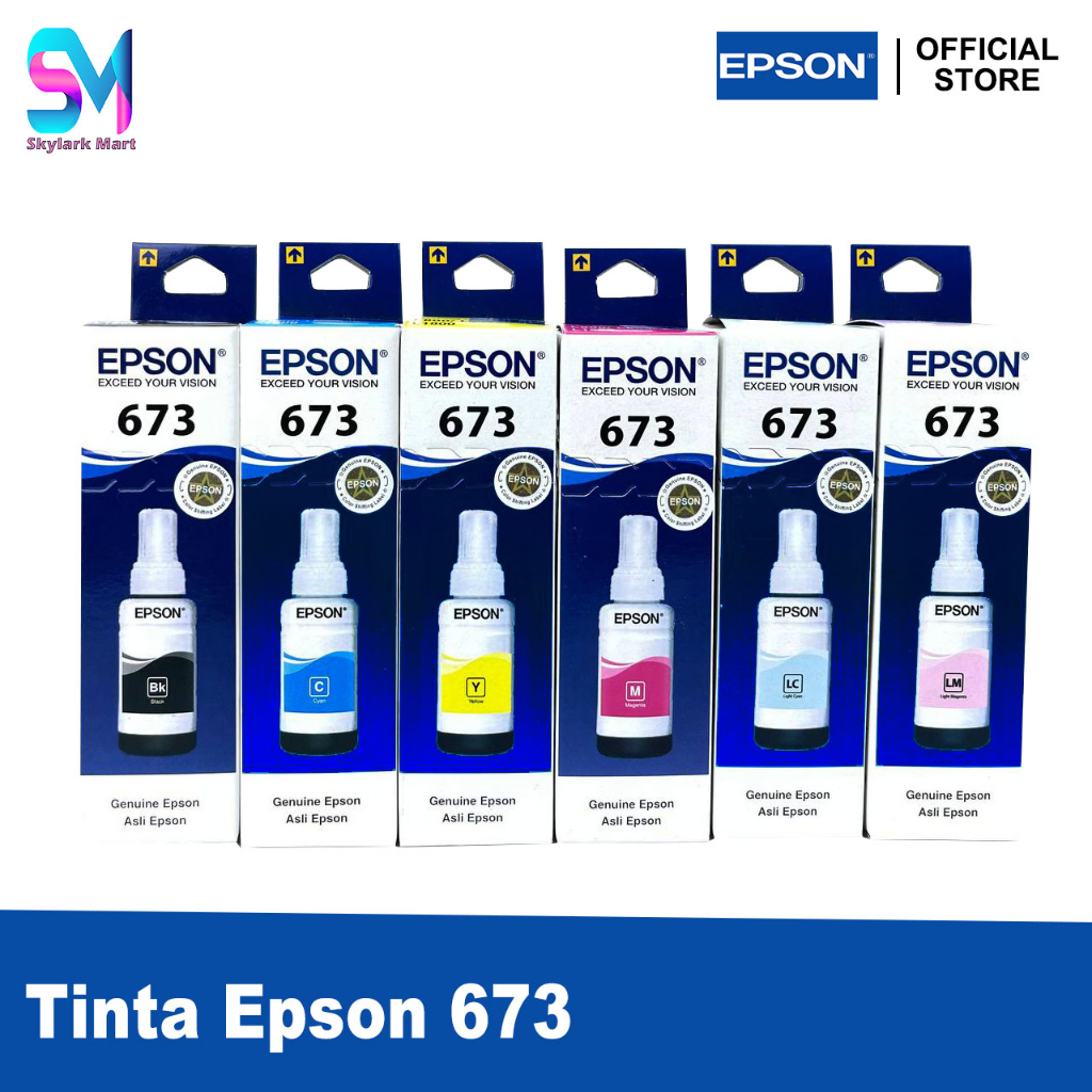 Tinta Epson 673 For Printer L800 L805 L805 L850 L1800 Original