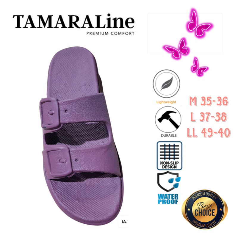 Sandal Karet Selop Flat Wanita Dewasa Remaja Casual Anti Licin Lentur Empuk Santai Rumah Kamar Mandi TAMARALINE 231