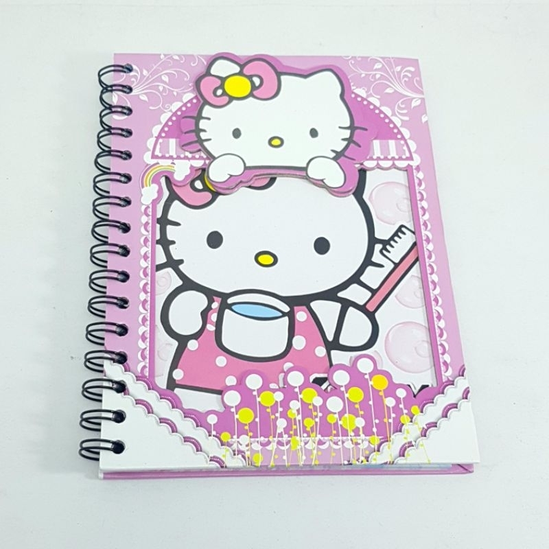 

Buku Tulis Notebook / Hello Kitty Note Ring Book Alat Tulis Catatan A5 Ungu A836-01