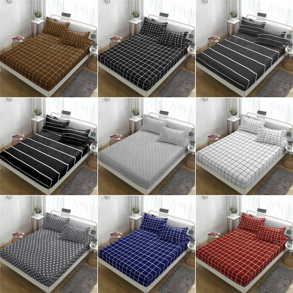 SPREI DISPERSE MOTIF MINIMALIS 120x200 / 160x200 / 180x200 TINGGI 20