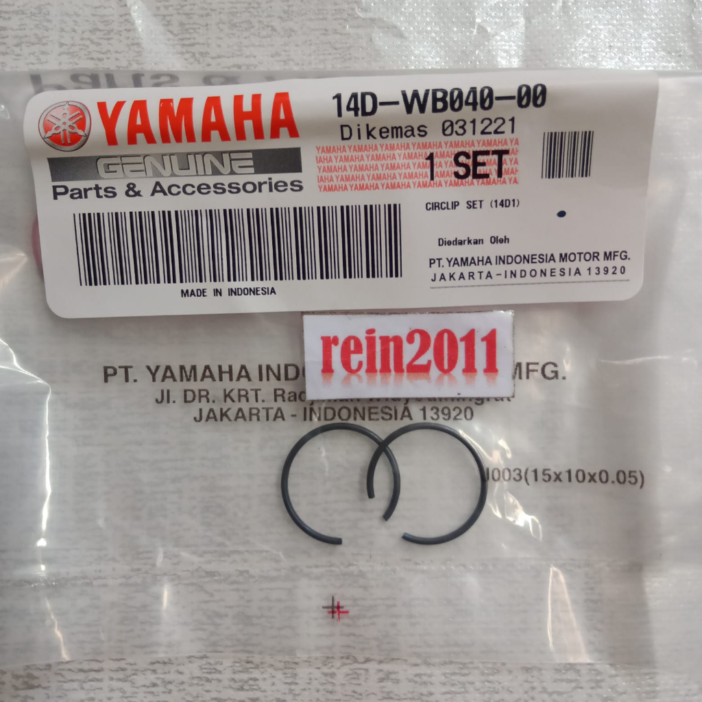 CIRCLIP KLIP SEHER PISTON R25 R 25 MT25 MT 25 ASLI ORI YAMAHA 14D WB040 00